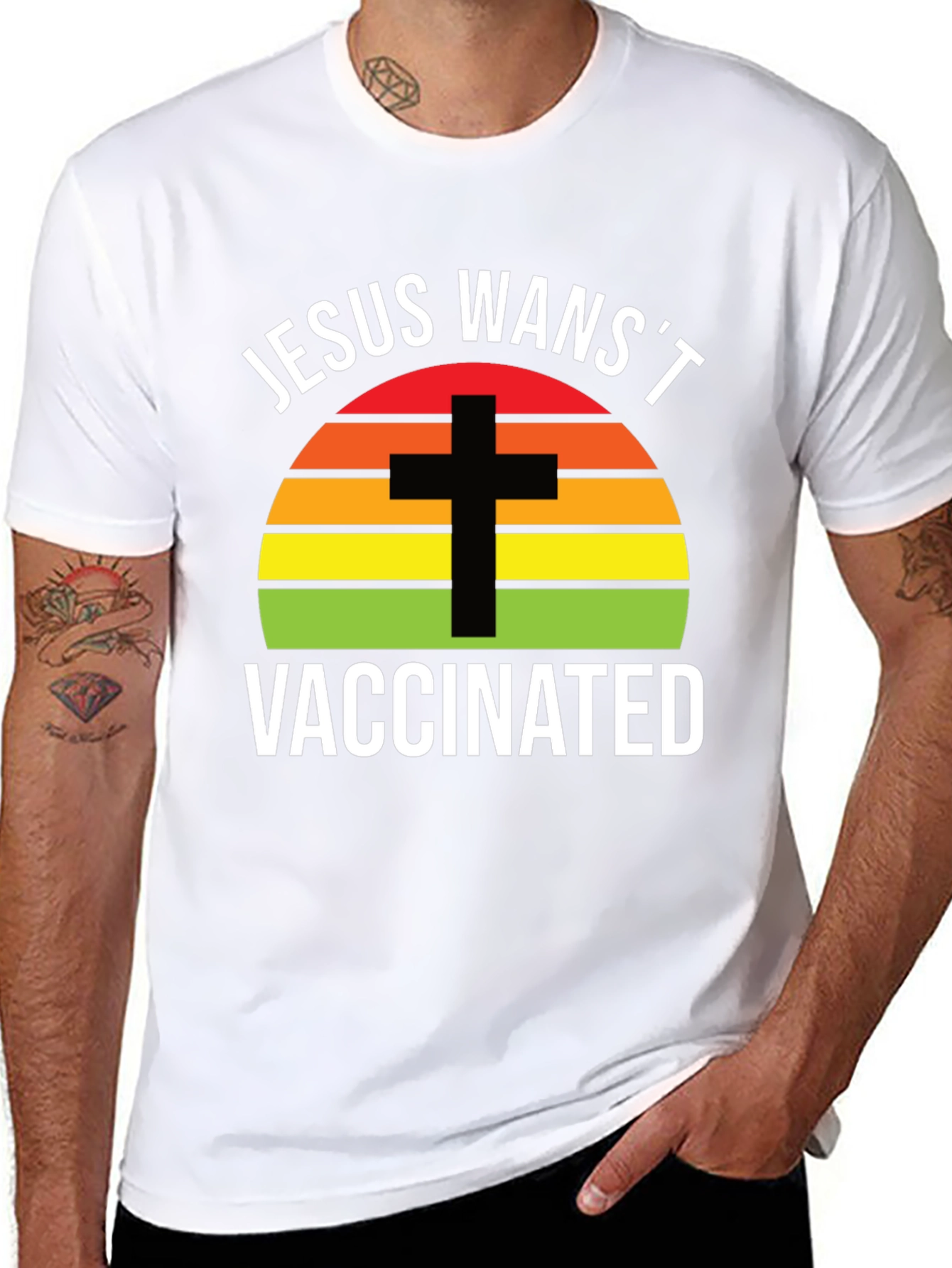 Jesus Wasnt Vaccinated Graphic Tee