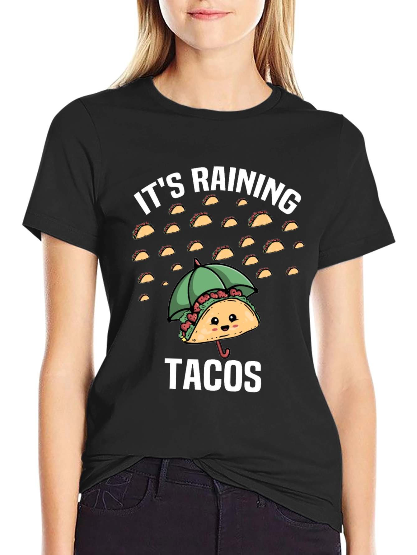 Its Raining Tacos Funny Graphic T-Shirt