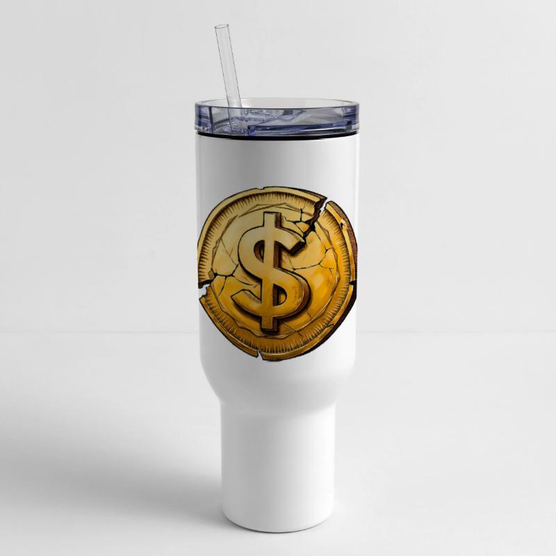Cracked Dollar Coin Bankrupt America