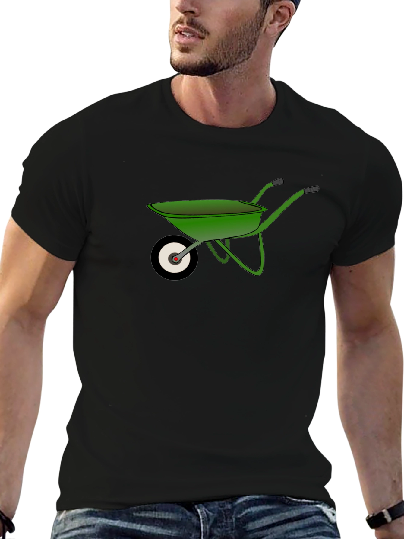 Wheelbarrow Graphic Tee - Black Cotton Comfort