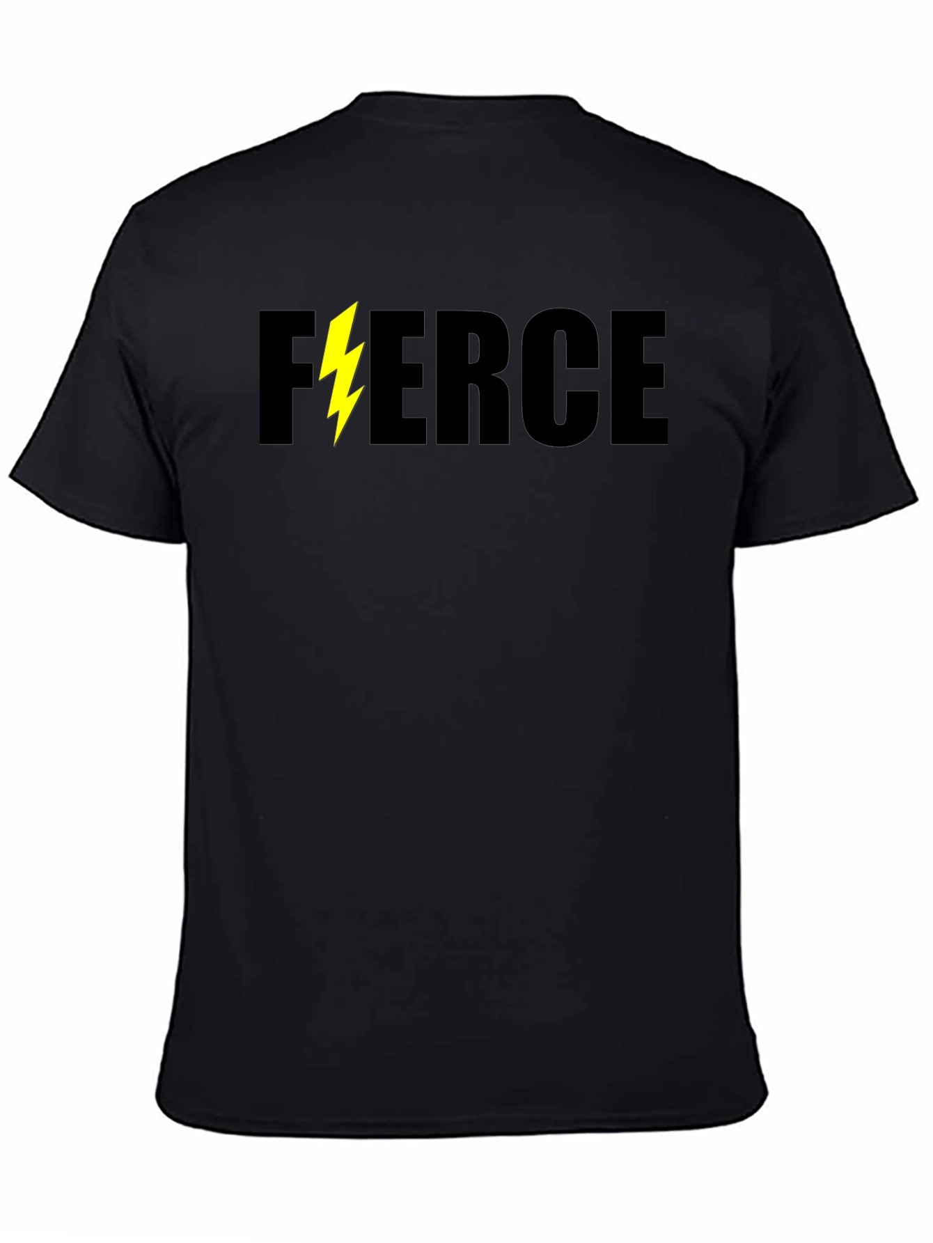 Fierce Lightning Bolt Black Graphic Tee