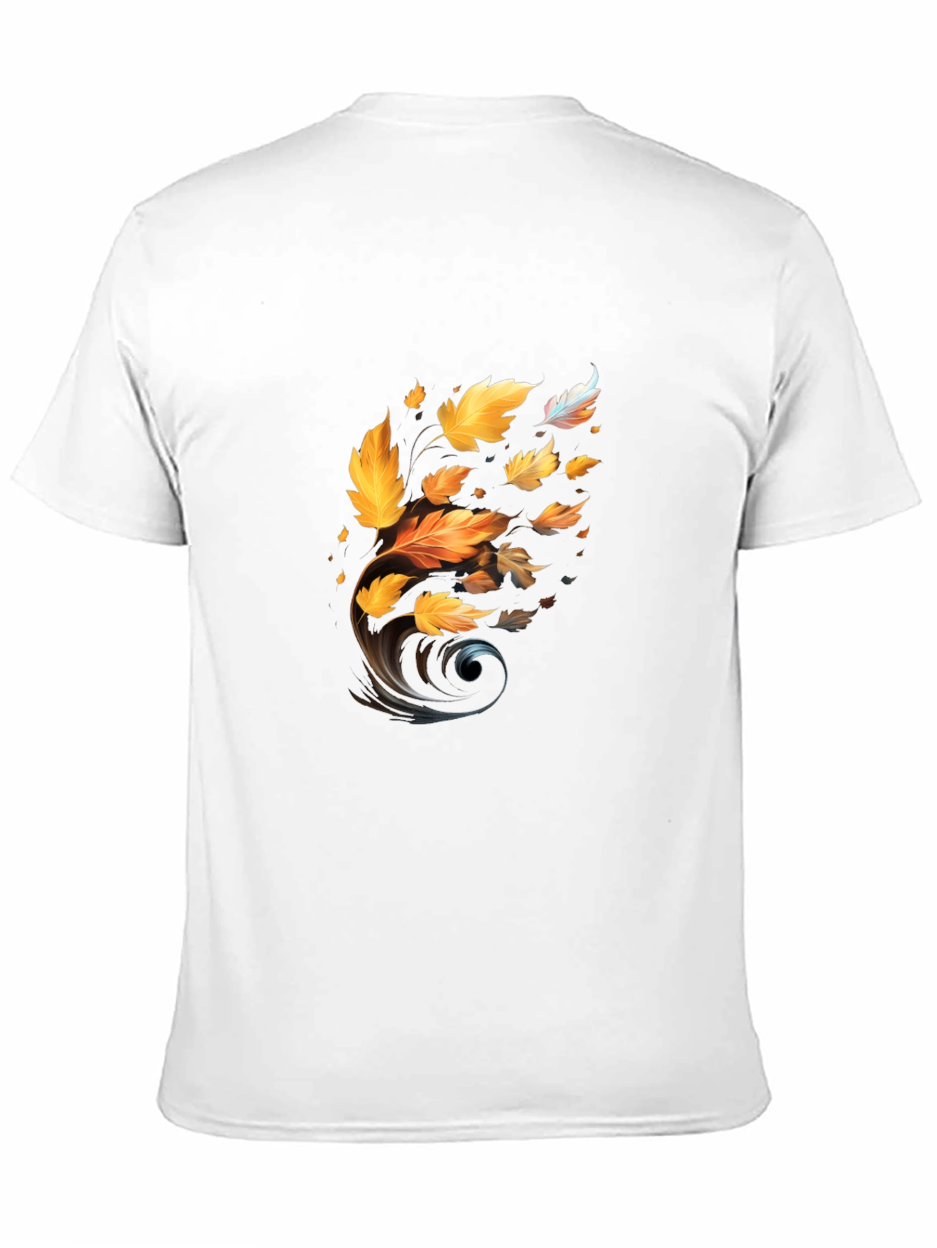 Autumn Leaves Graphic Black T-Shirt