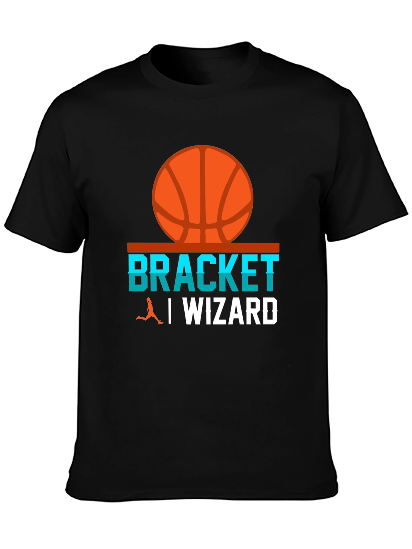 Bracket Wizard Basketball Graphic Tee - Black