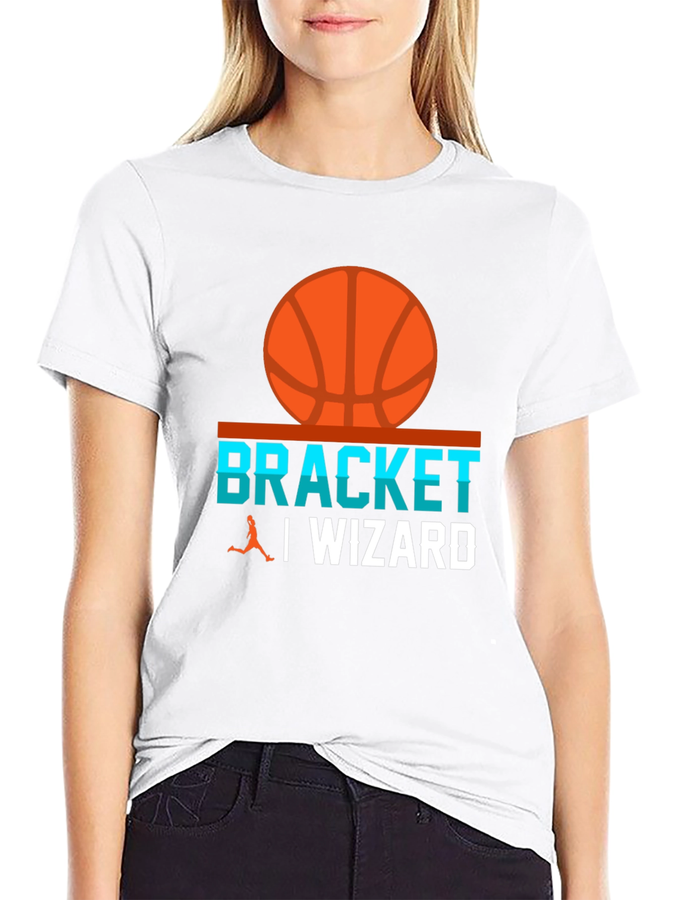 Bracket Wizard Basketball Graphic Tee - Black