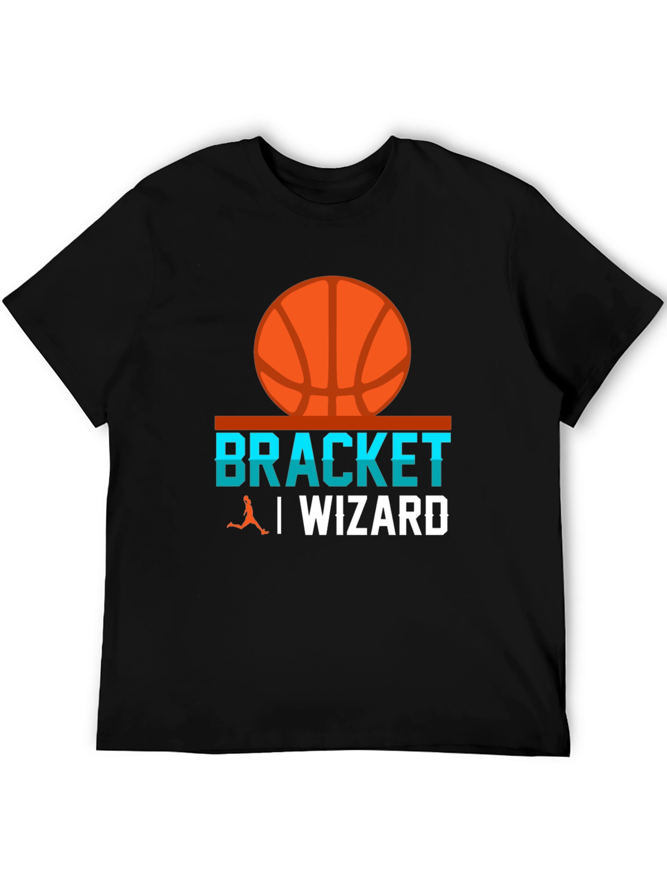 Bracket Wizard Basketball Graphic Tee - Black