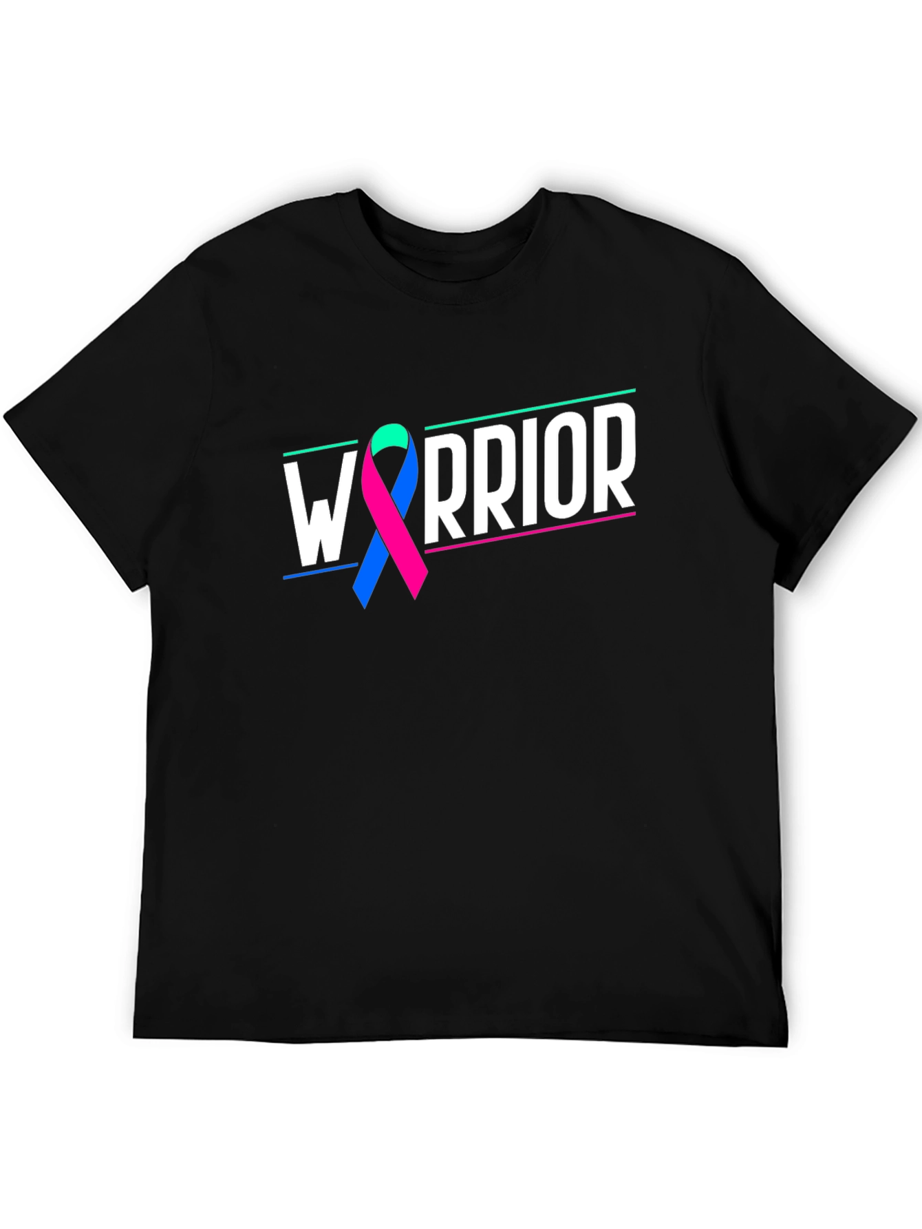 Warrior Ribbon Graphic Tee - Black Unisex