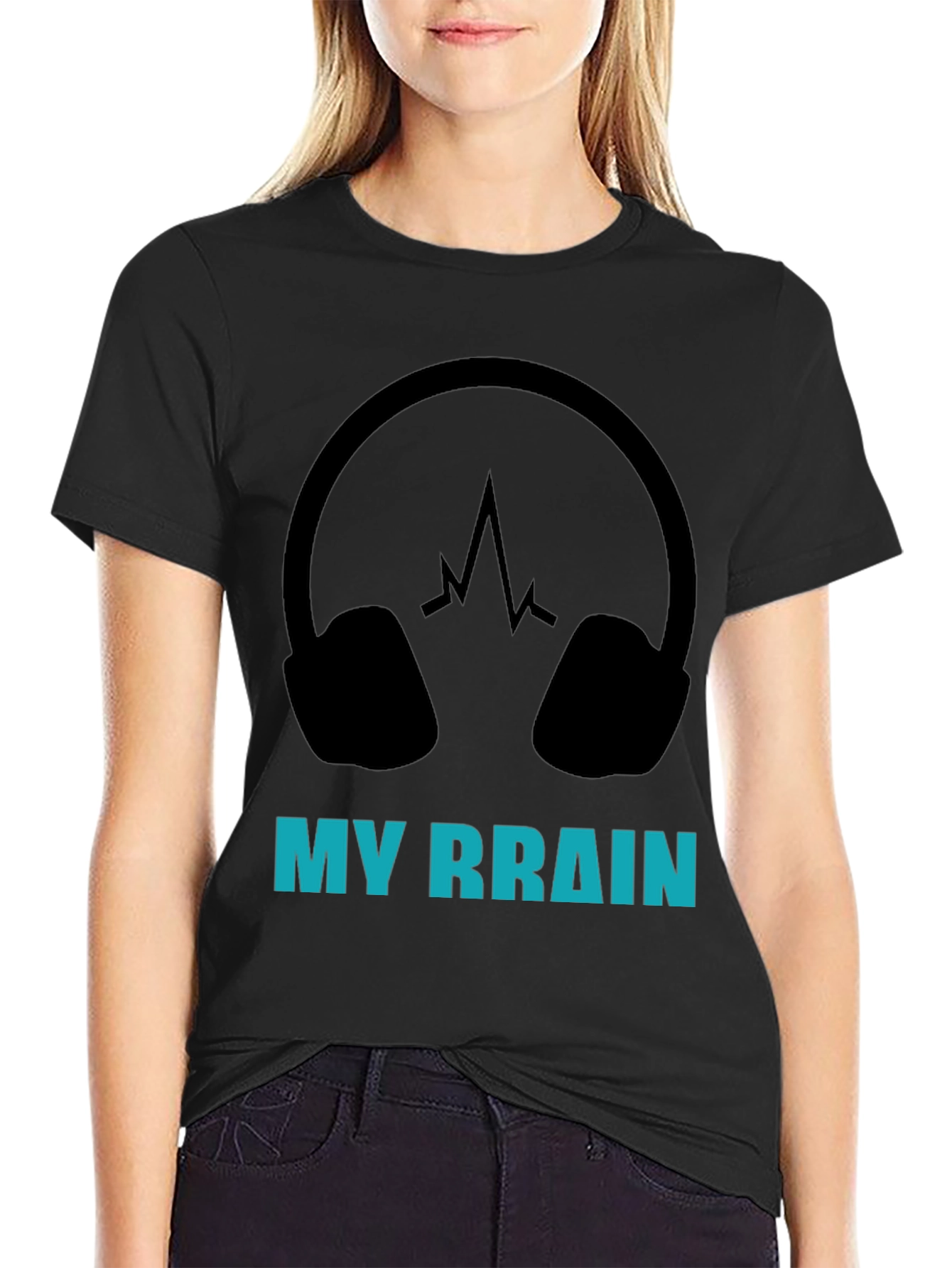 My Brain Headphones Graphic T-Shirt