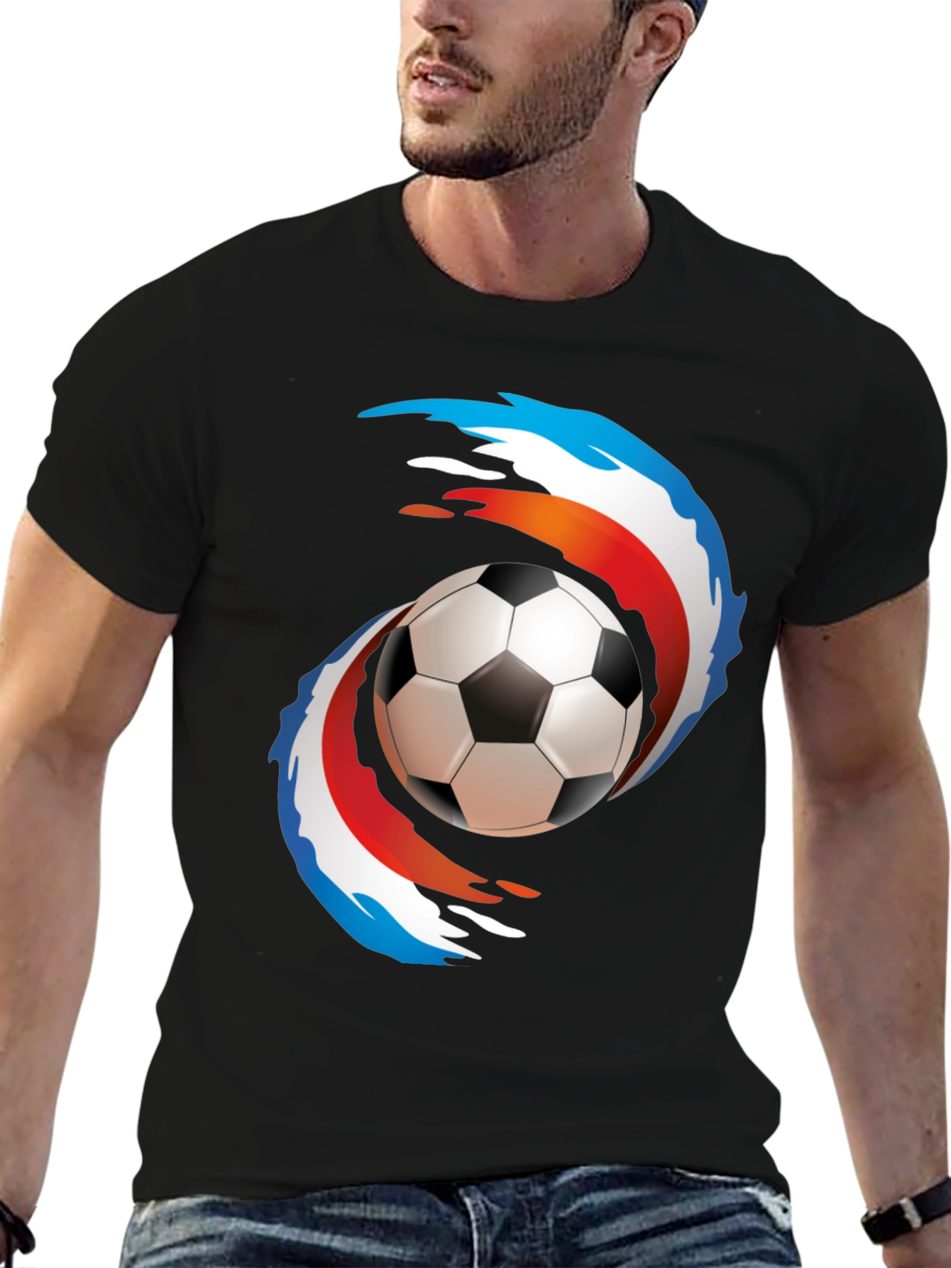 Soccer Ball T-Shirt - Abstract Graphic Tee