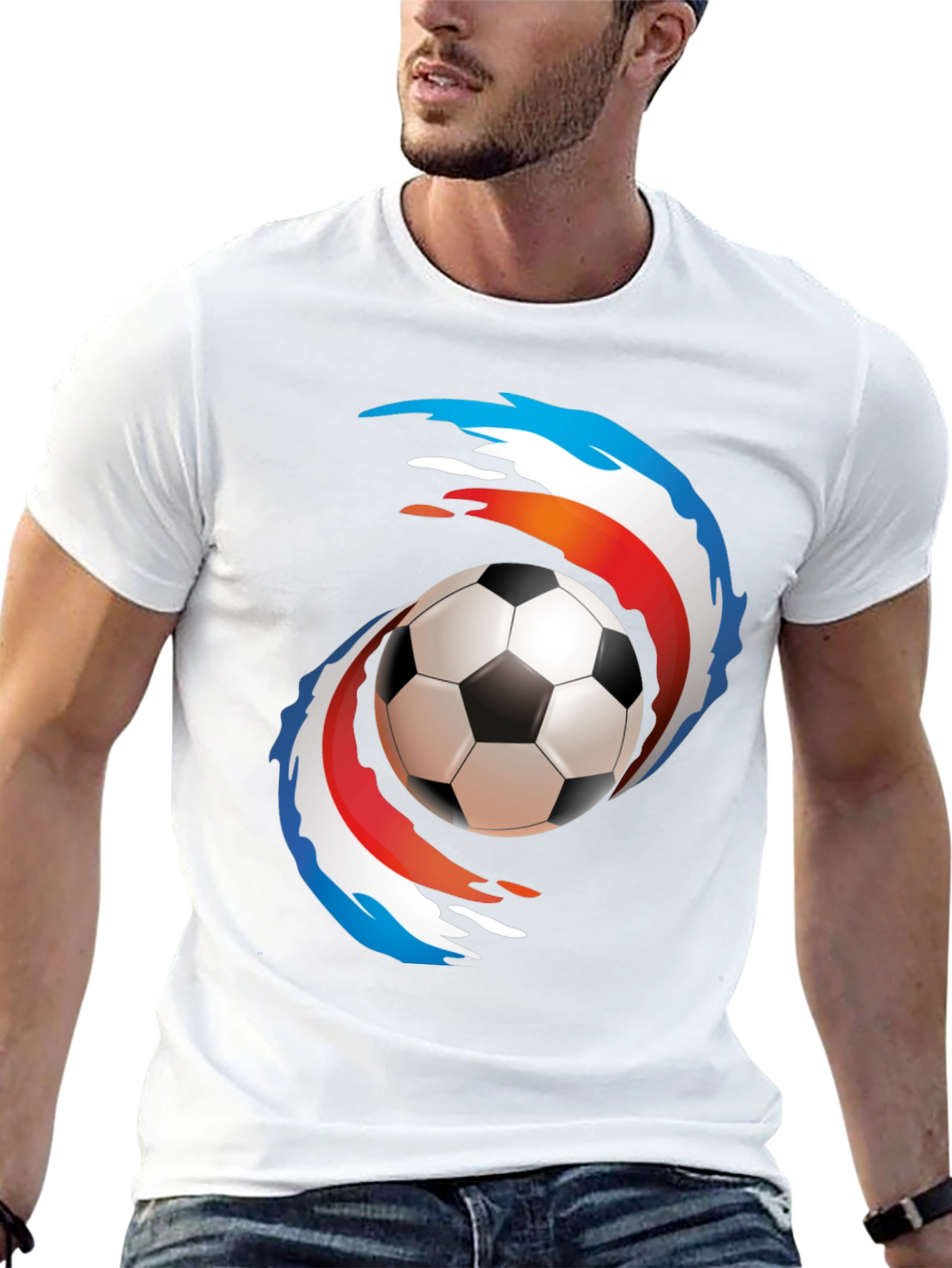 Soccer Ball T-Shirt - Abstract Graphic Tee