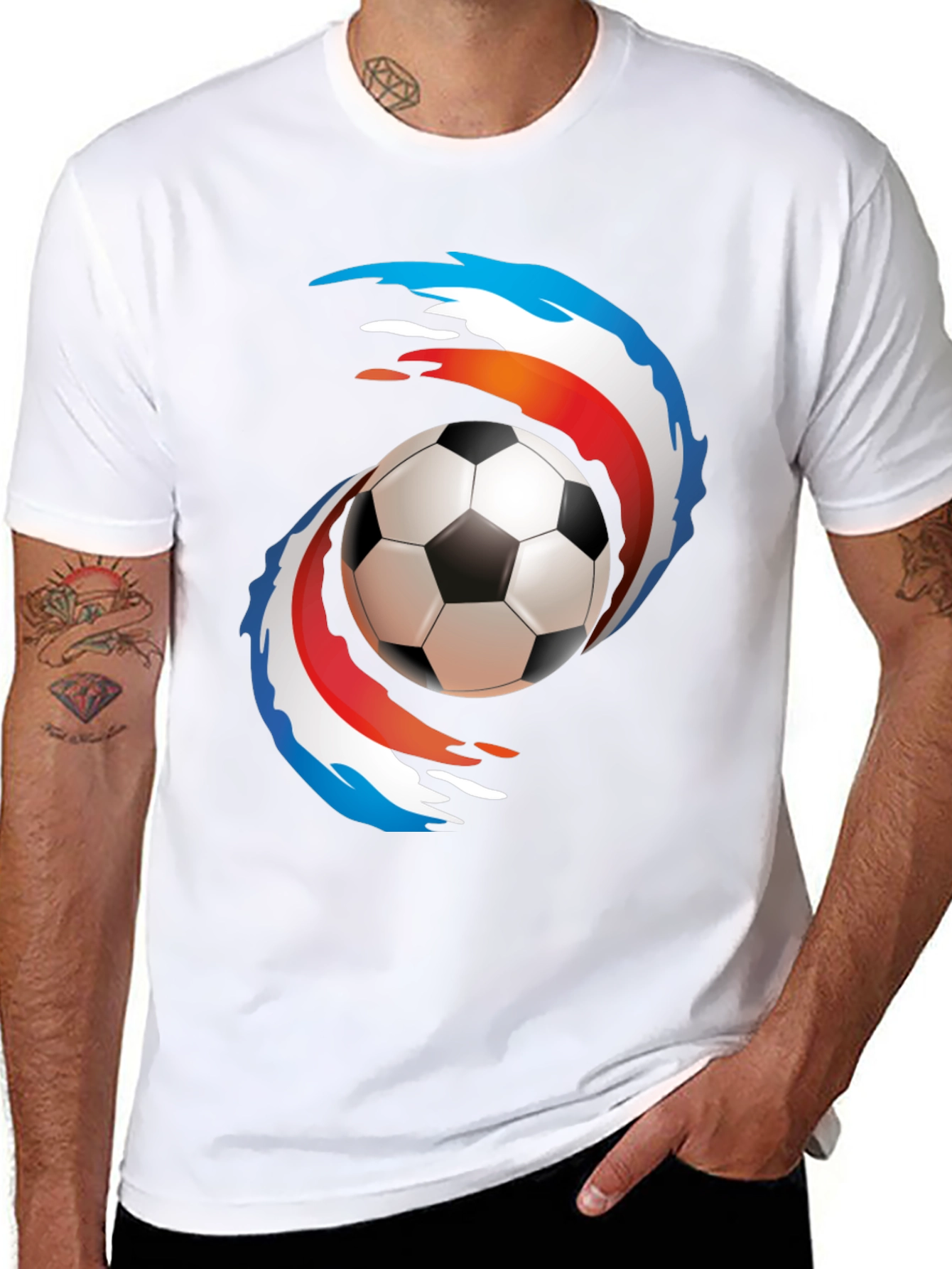 Soccer Ball T-Shirt - Abstract Graphic Tee