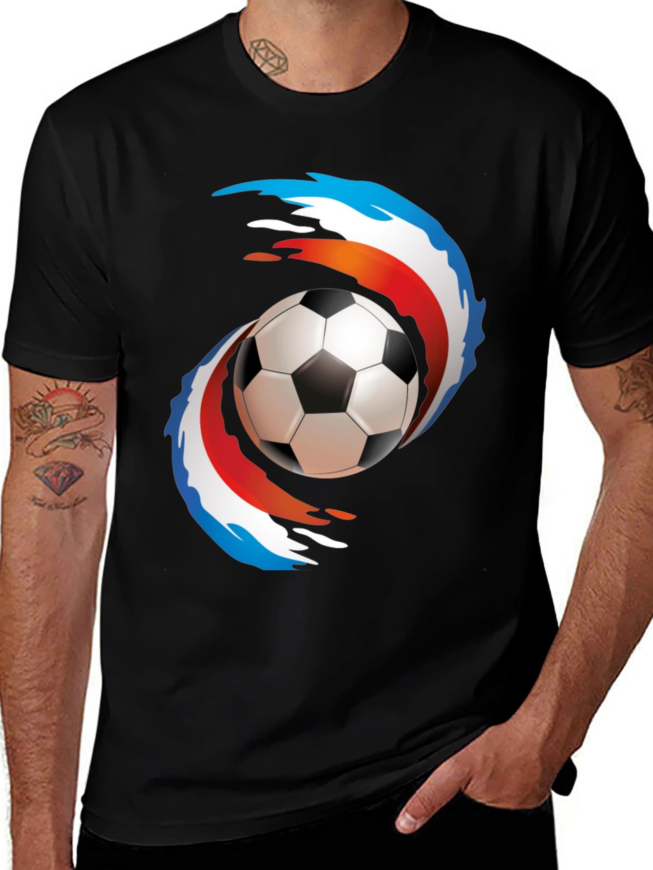Soccer Ball T-Shirt - Abstract Graphic Tee