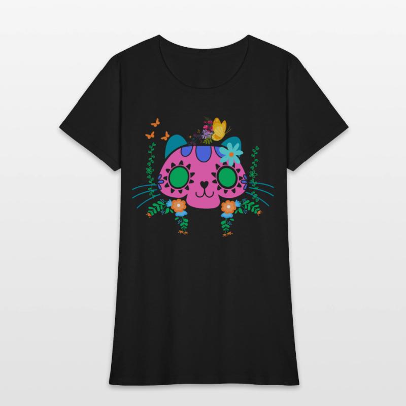 Cute Cat Sugar Skull Full