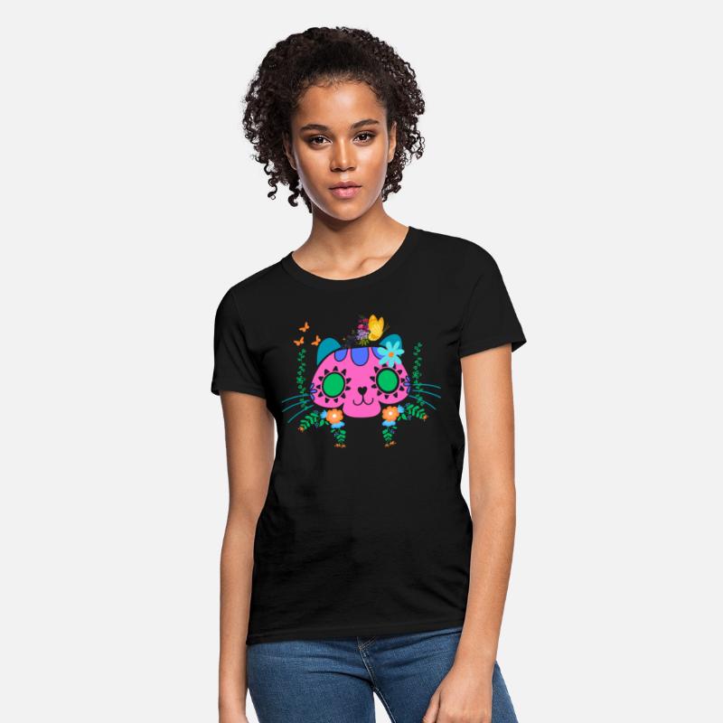 Cute Cat Sugar Skull Full