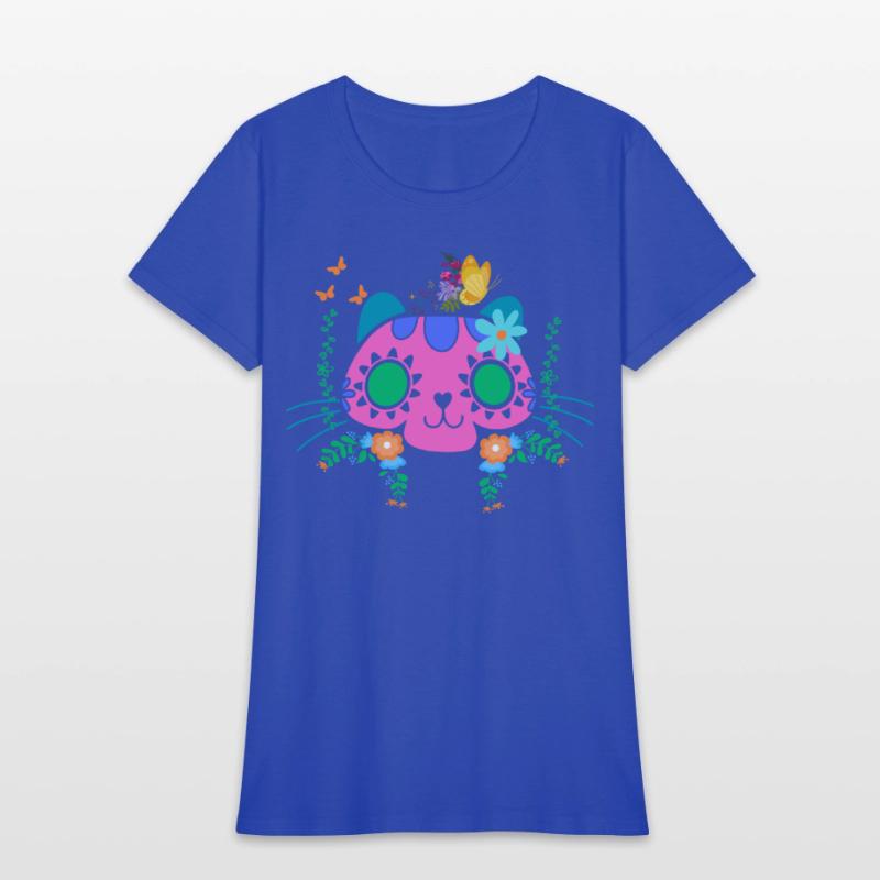 Cute Cat Sugar Skull Full