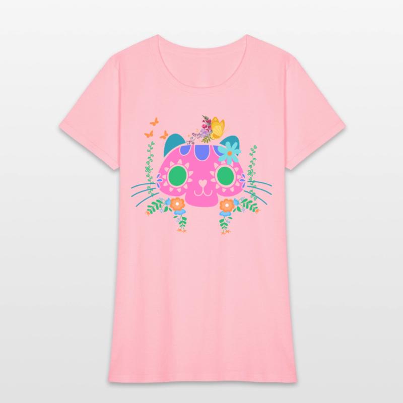 Cute Cat Sugar Skull Full