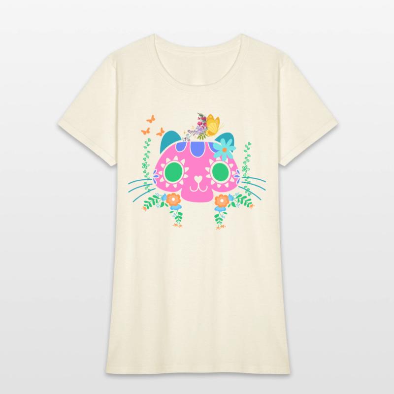 Cute Cat Sugar Skull Full