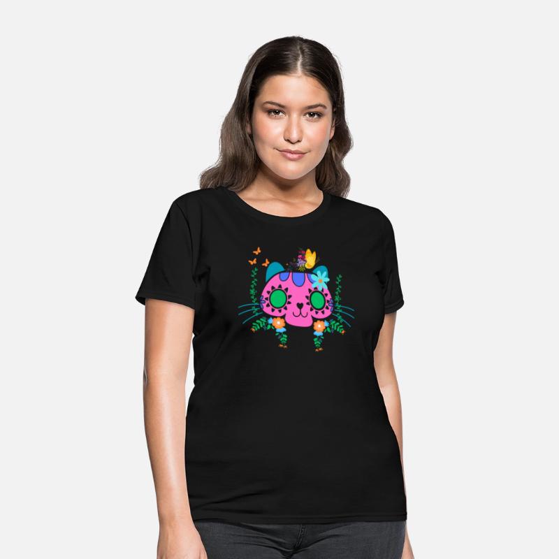 Cute Cat Sugar Skull Full