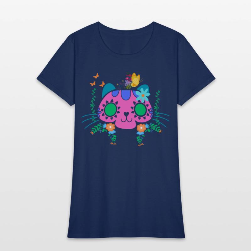 Cute Cat Sugar Skull Full
