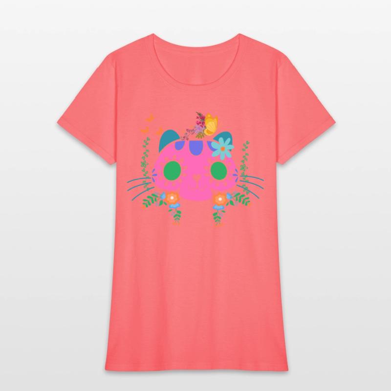 Cute Cat Sugar Skull Full