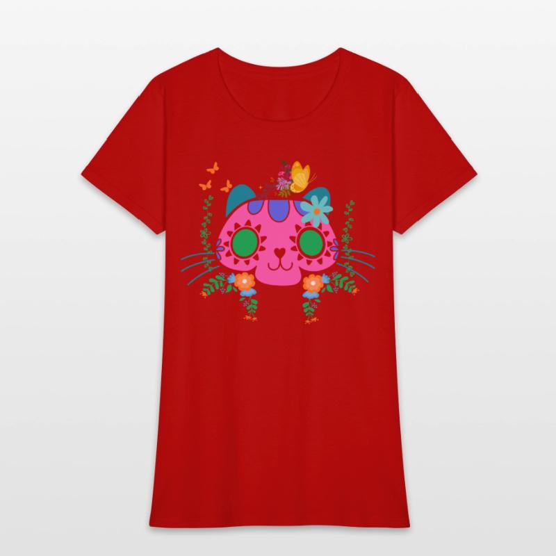 Cute Cat Sugar Skull Full