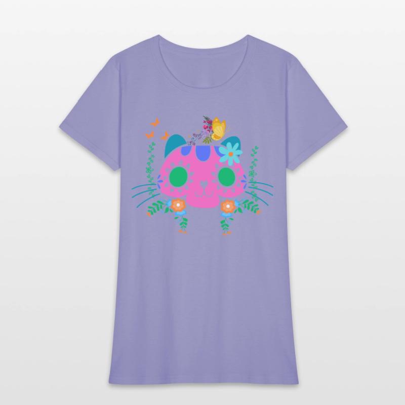 Cute Cat Sugar Skull Full