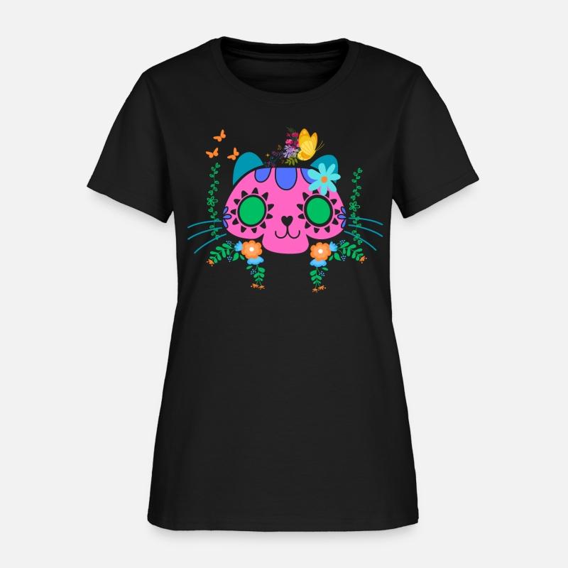 Cute Cat Sugar Skull Full