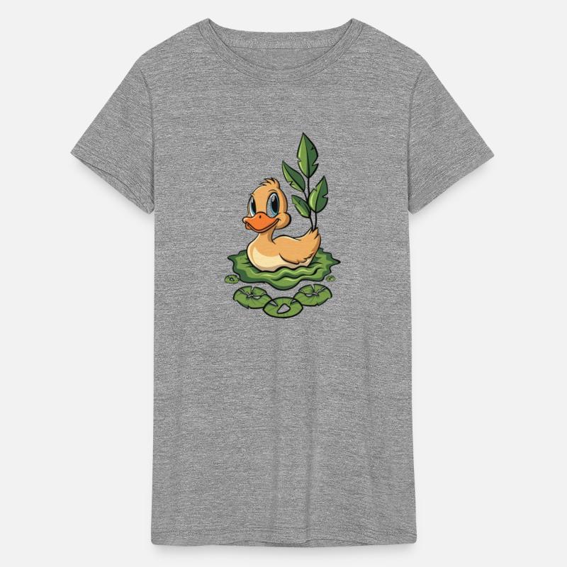 cute duck swimming in a swamp
