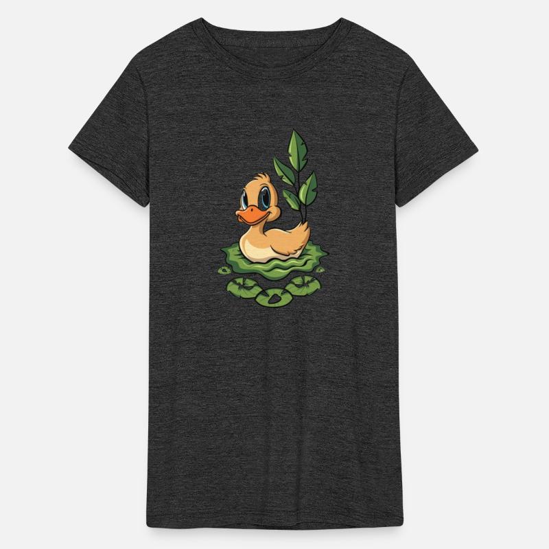 cute duck swimming in a swamp