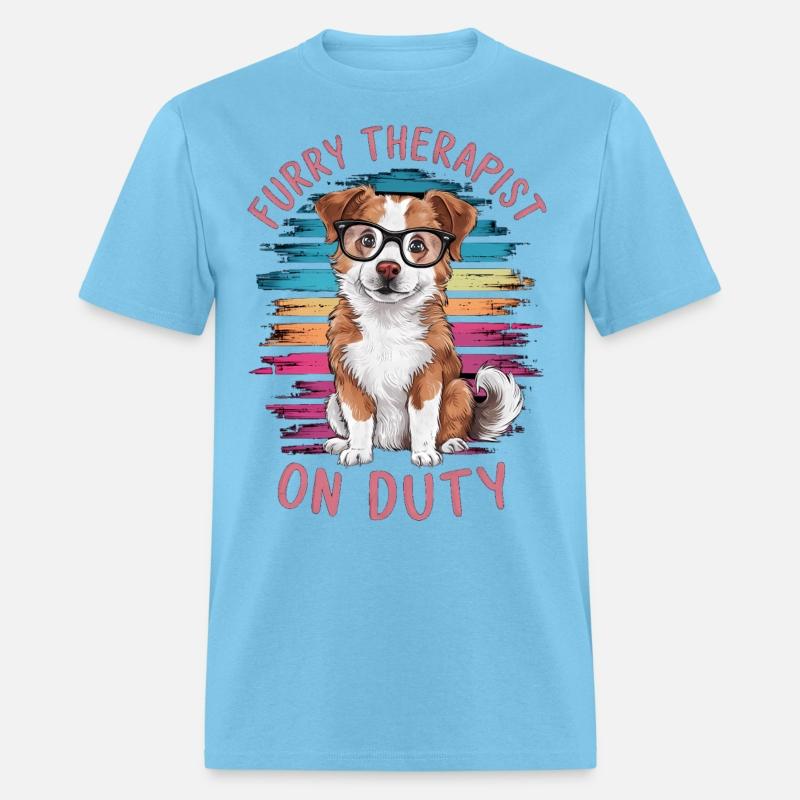 CUTE FURRY THERAPIST THERAPY DOG ON DUTY