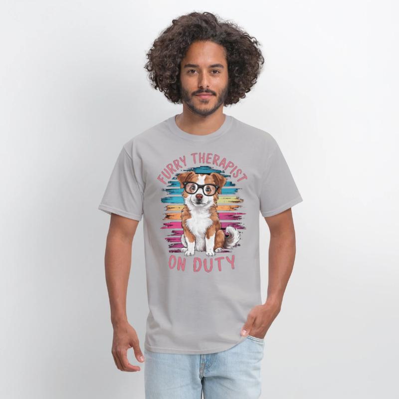 CUTE FURRY THERAPIST THERAPY DOG ON DUTY