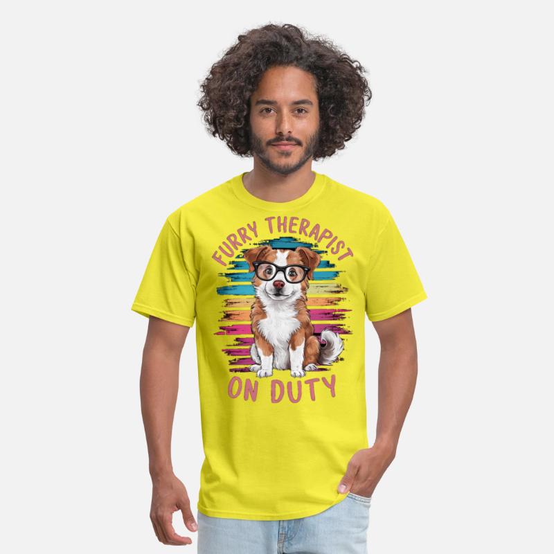 CUTE FURRY THERAPIST THERAPY DOG ON DUTY