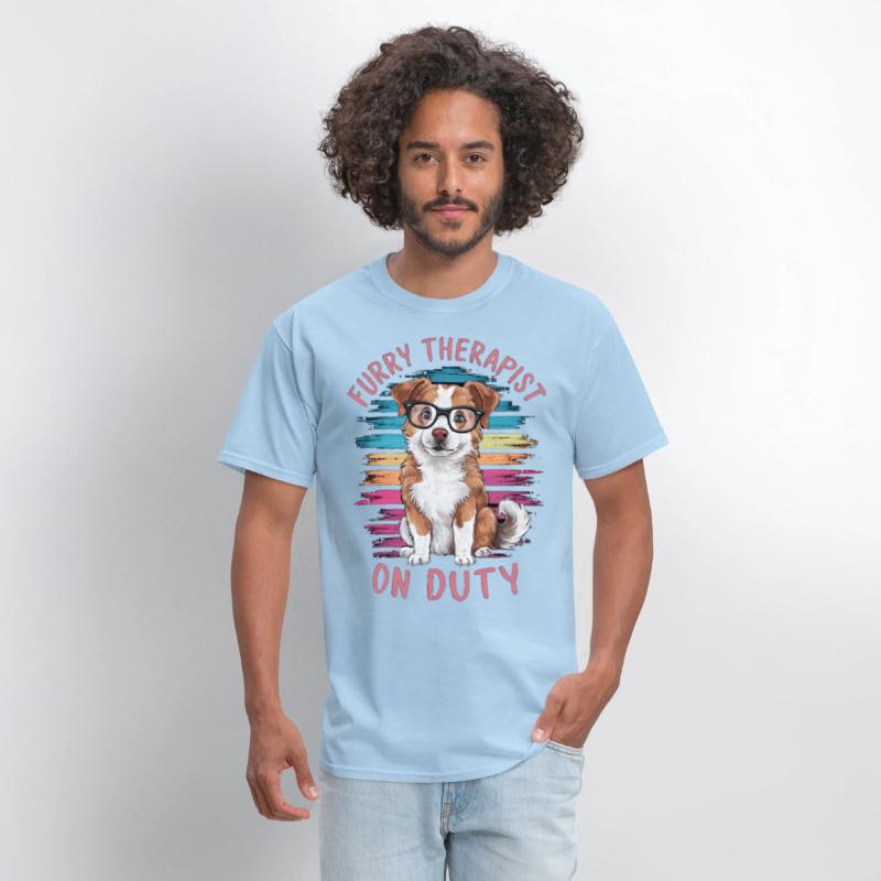 CUTE FURRY THERAPIST THERAPY DOG ON DUTY