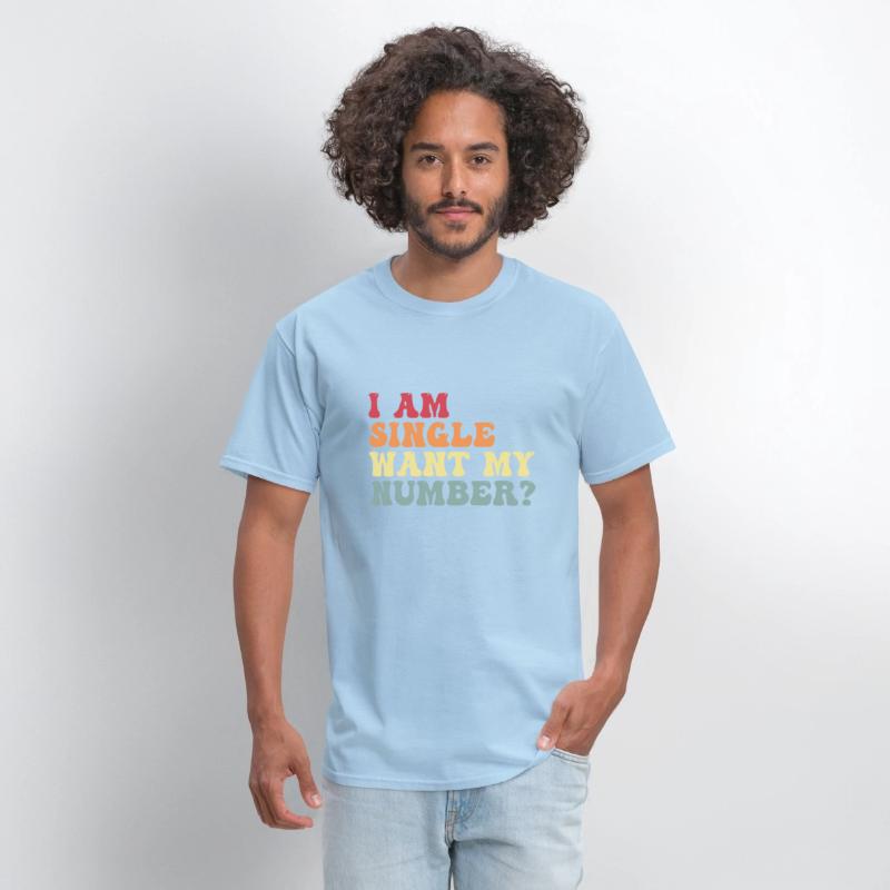 Cute I Am Single Want My Number Funny Groovy Retro