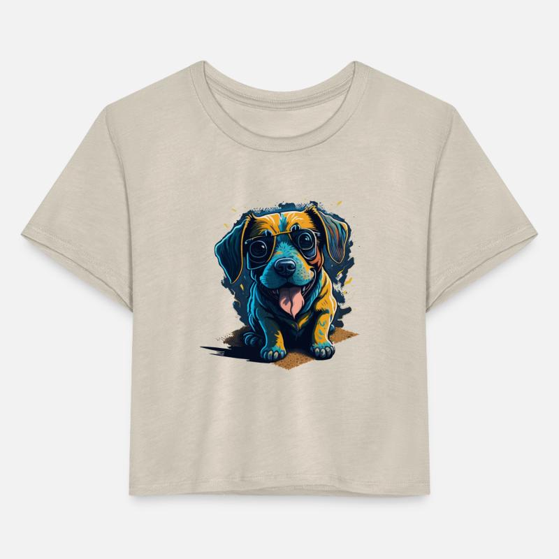 Cute nerd dachshund puppy