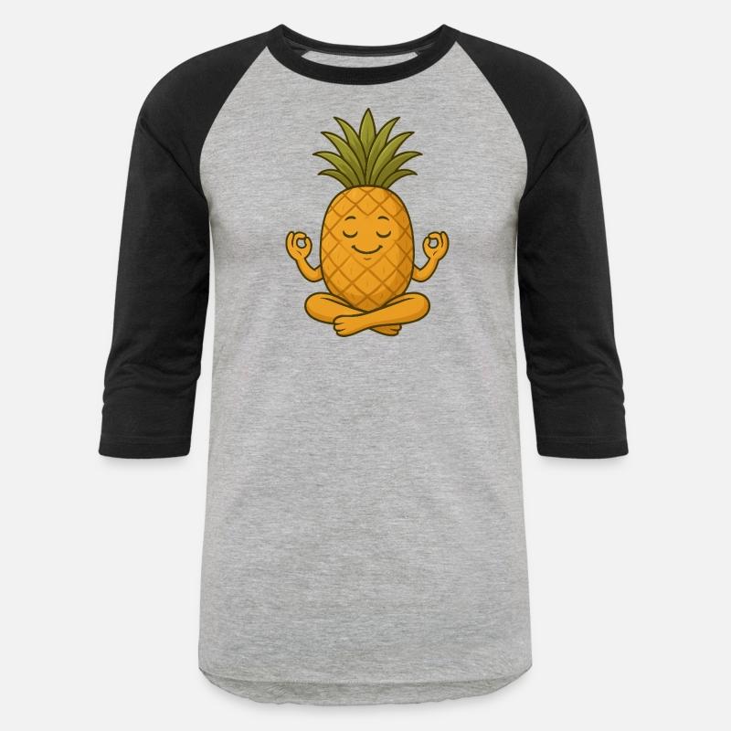 Cute pineapple yoga meditation relaxation cartoon