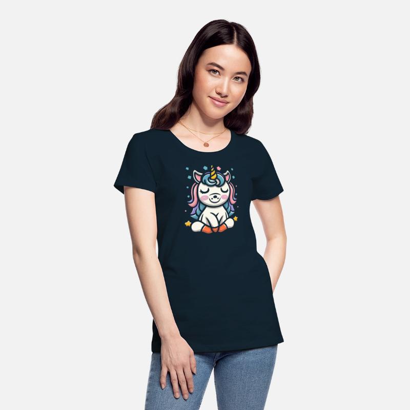 Cute school unicorn cartoon T Shirt design