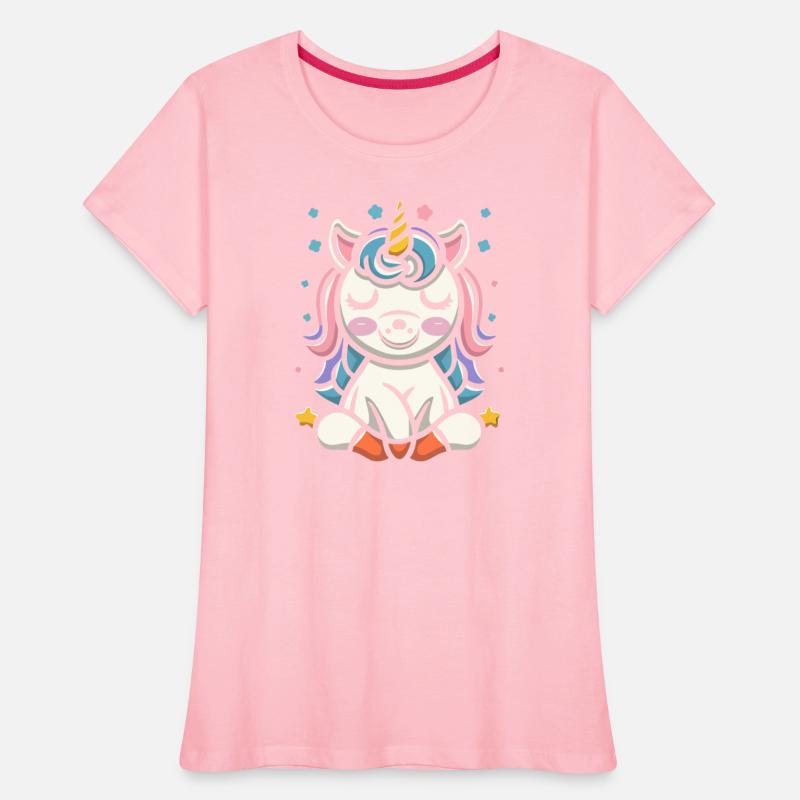 Cute school unicorn cartoon T Shirt design
