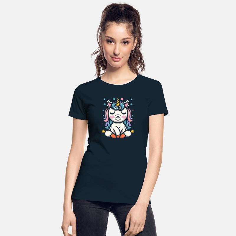 Cute school unicorn cartoon T Shirt design