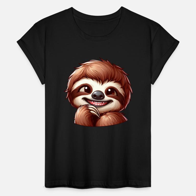 Cute shy sloth cartoon