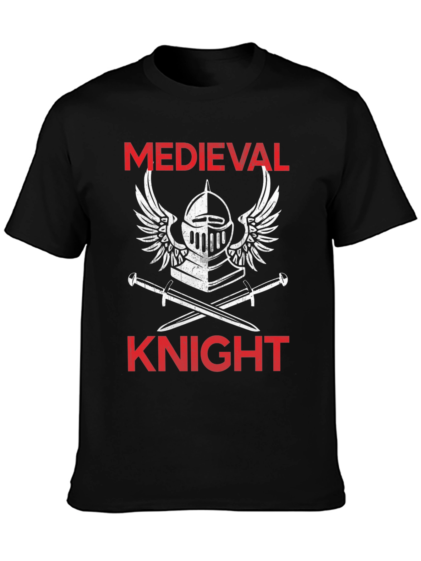 Medieval Knight T-Shirt - Black Graphic Tee