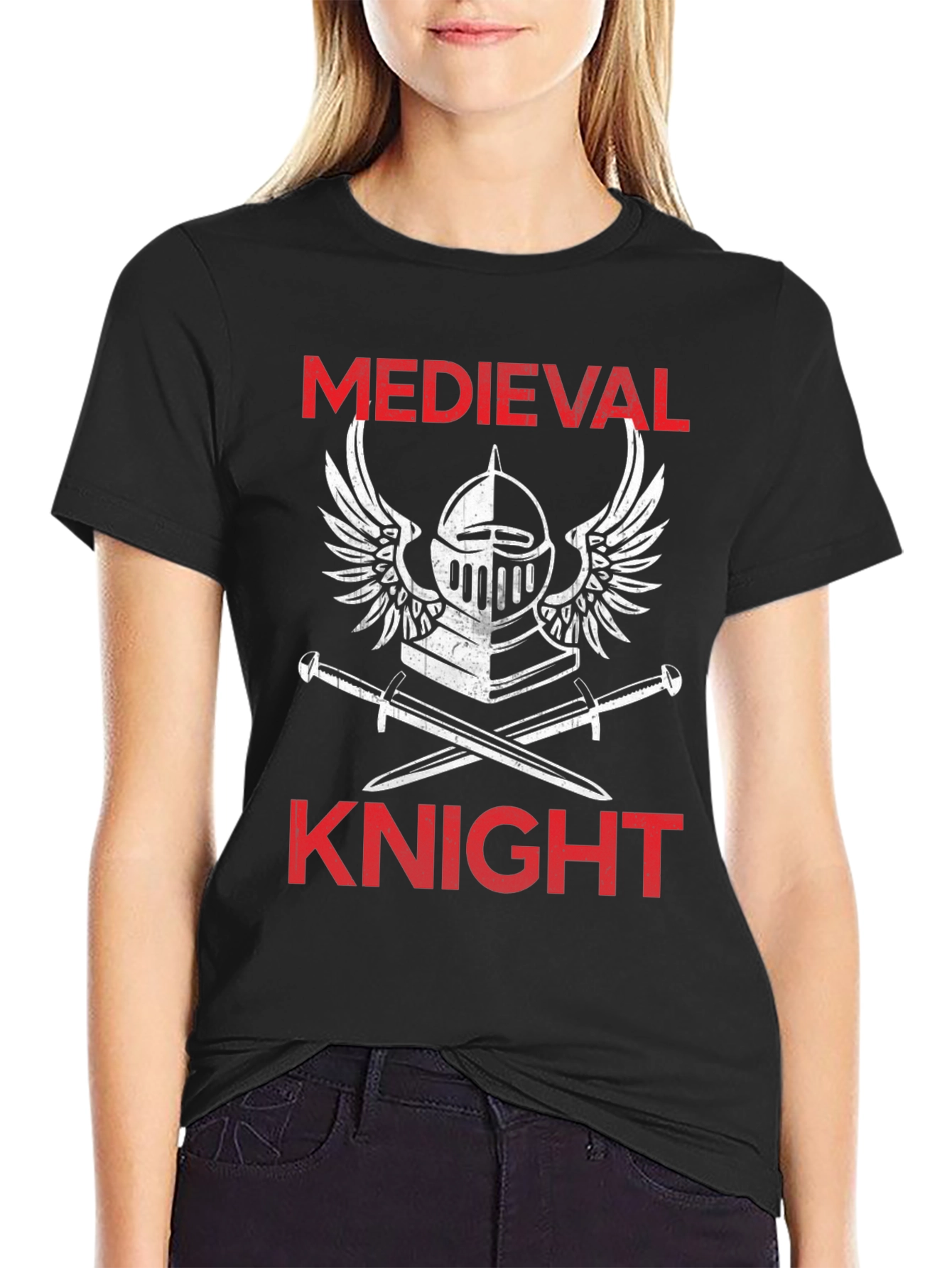 Medieval Knight T-Shirt - Black Graphic Tee