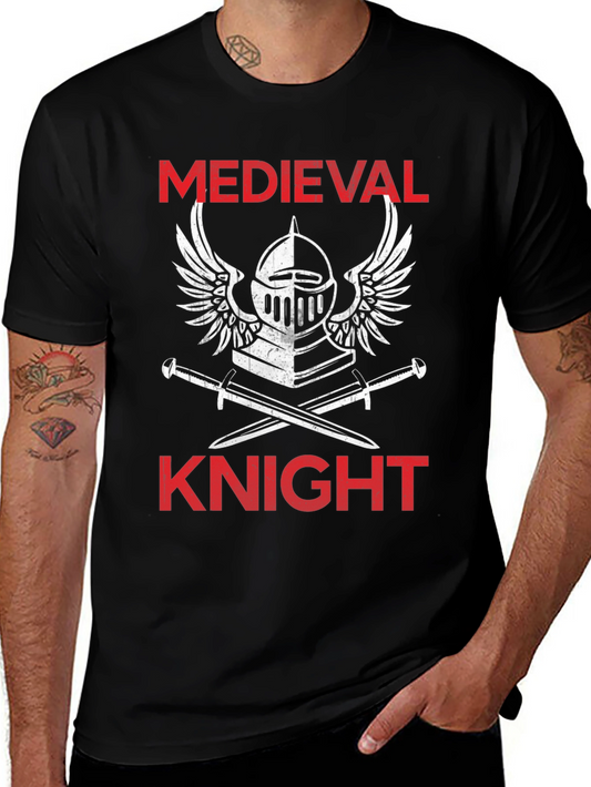 Medieval Knight T-Shirt - Black Graphic Tee