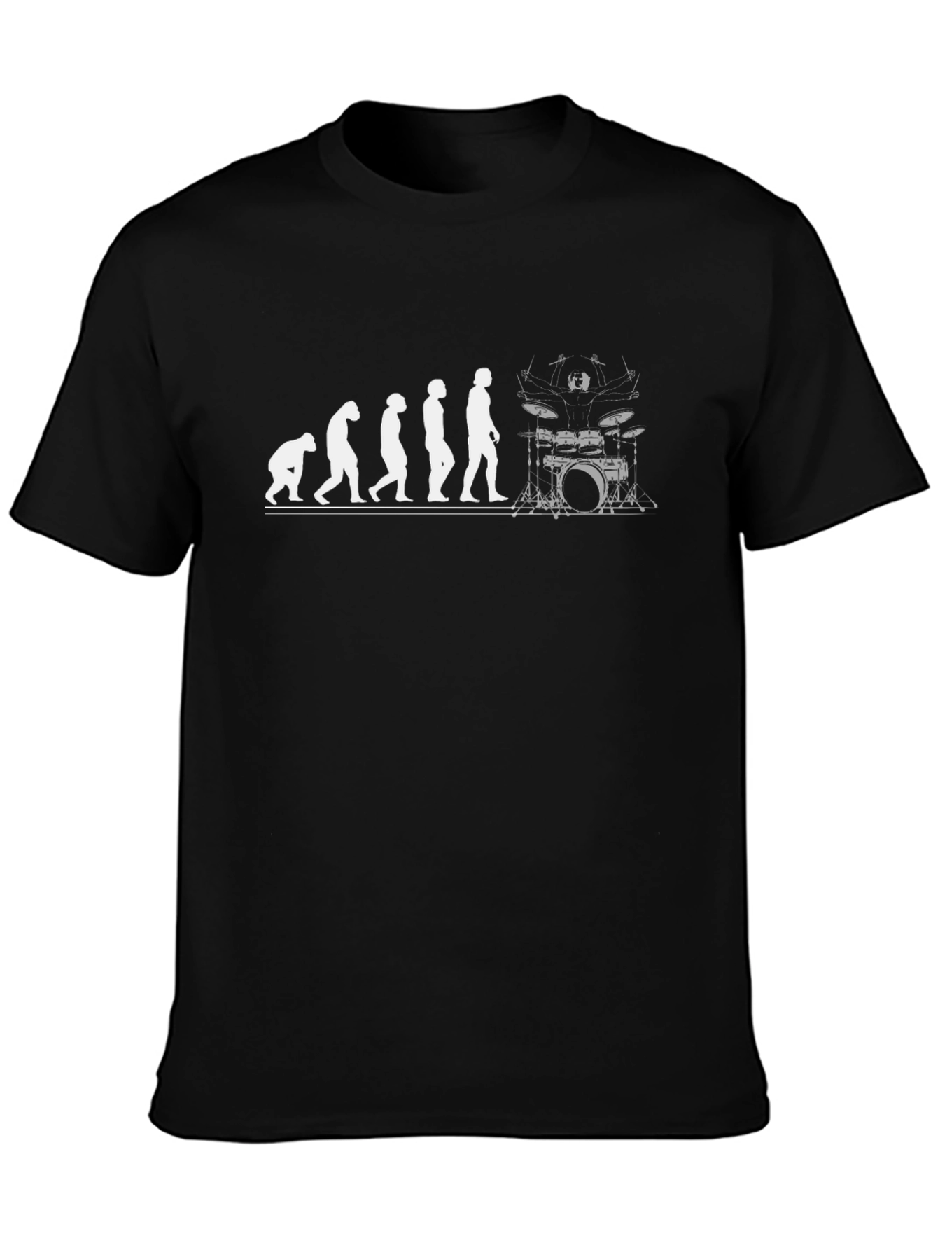 Evolution of Drumming Black T-Shirt
