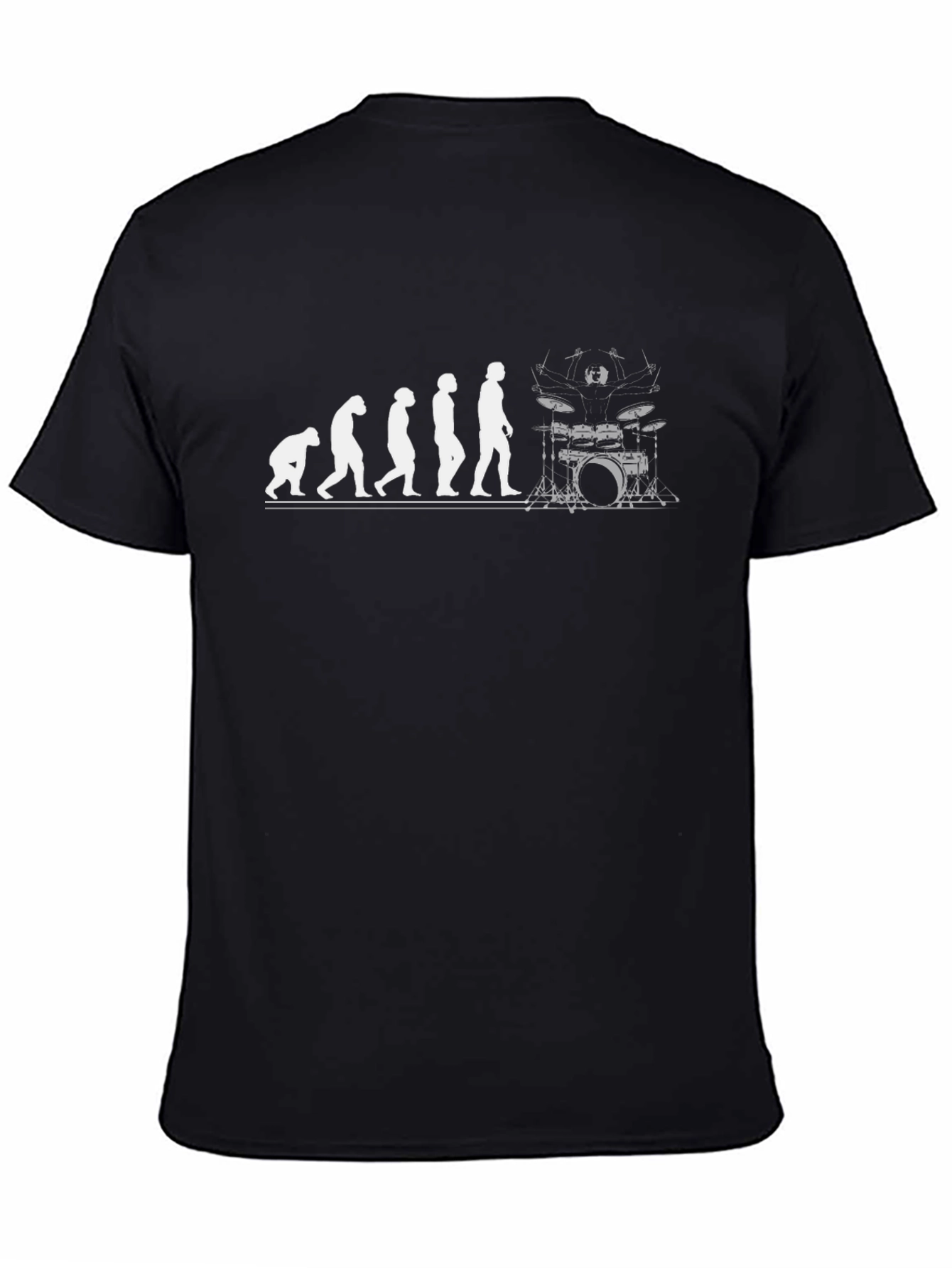 Evolution of Drumming Black T-Shirt
