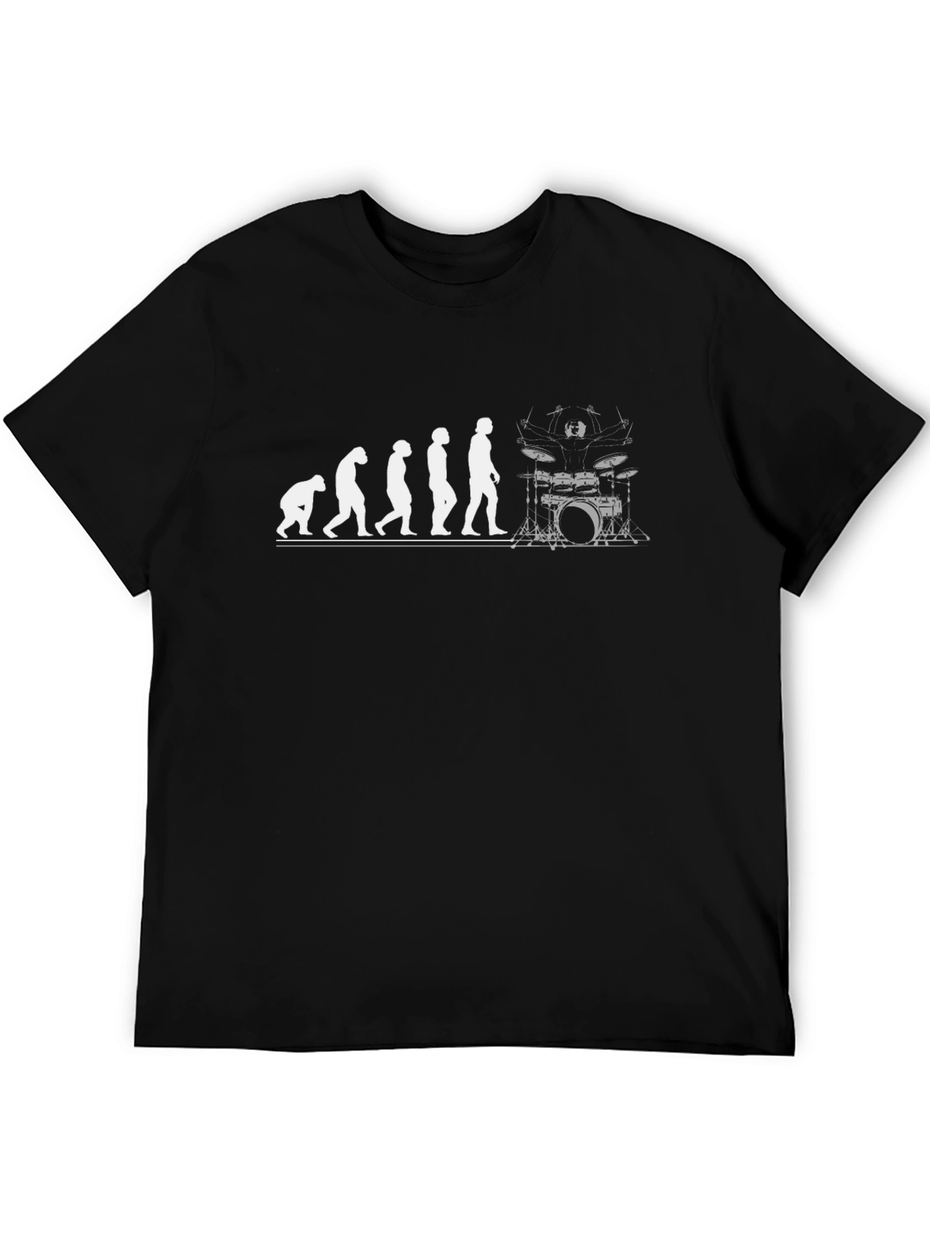 Evolution of Drumming Black T-Shirt