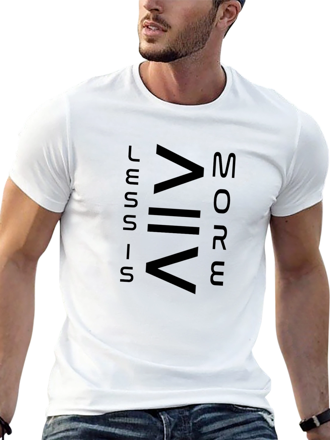 Less is More Graphic Black T-Shirt