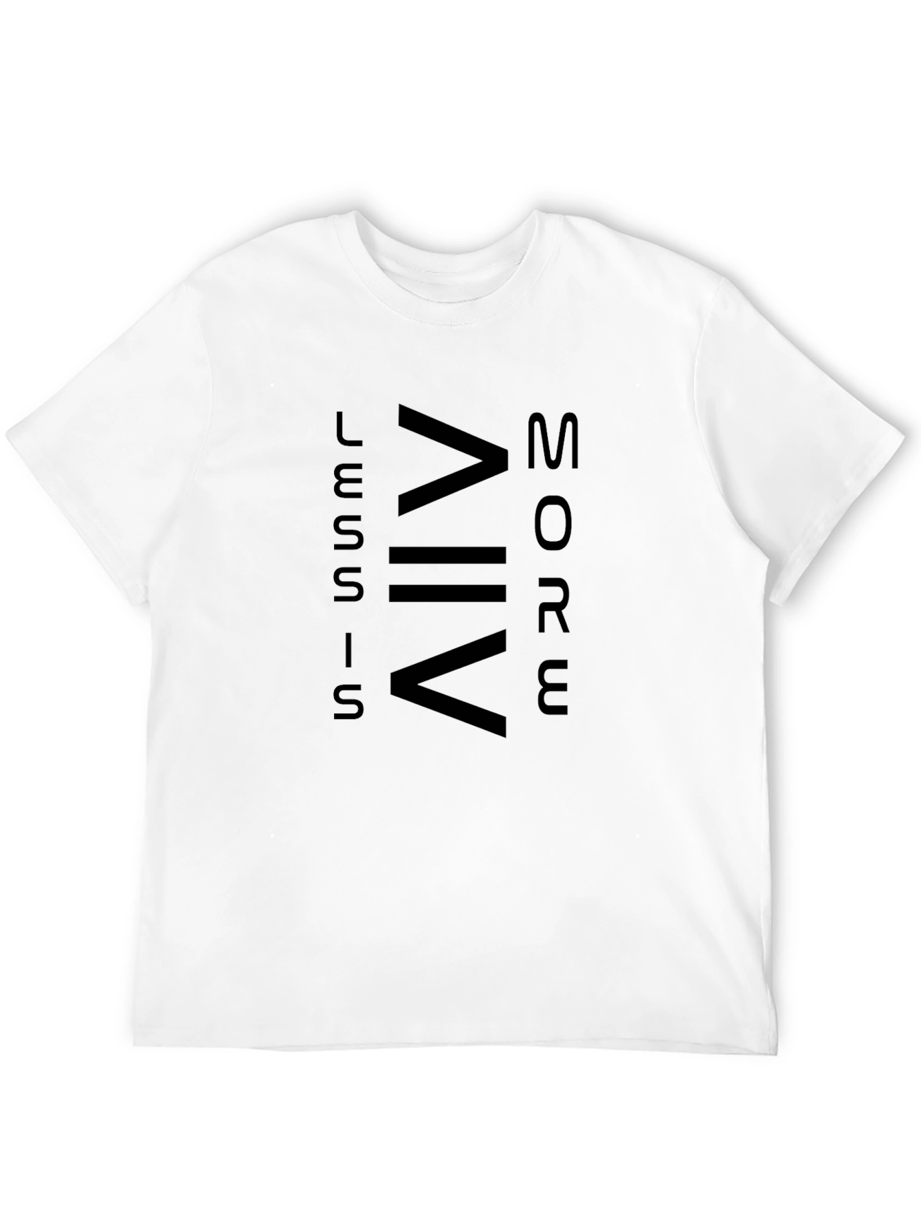 Less is More Graphic Black T-Shirt