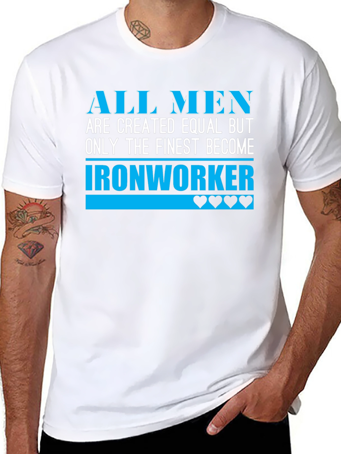 Finest Ironworker T-Shirt - Black Crew Neck Tee