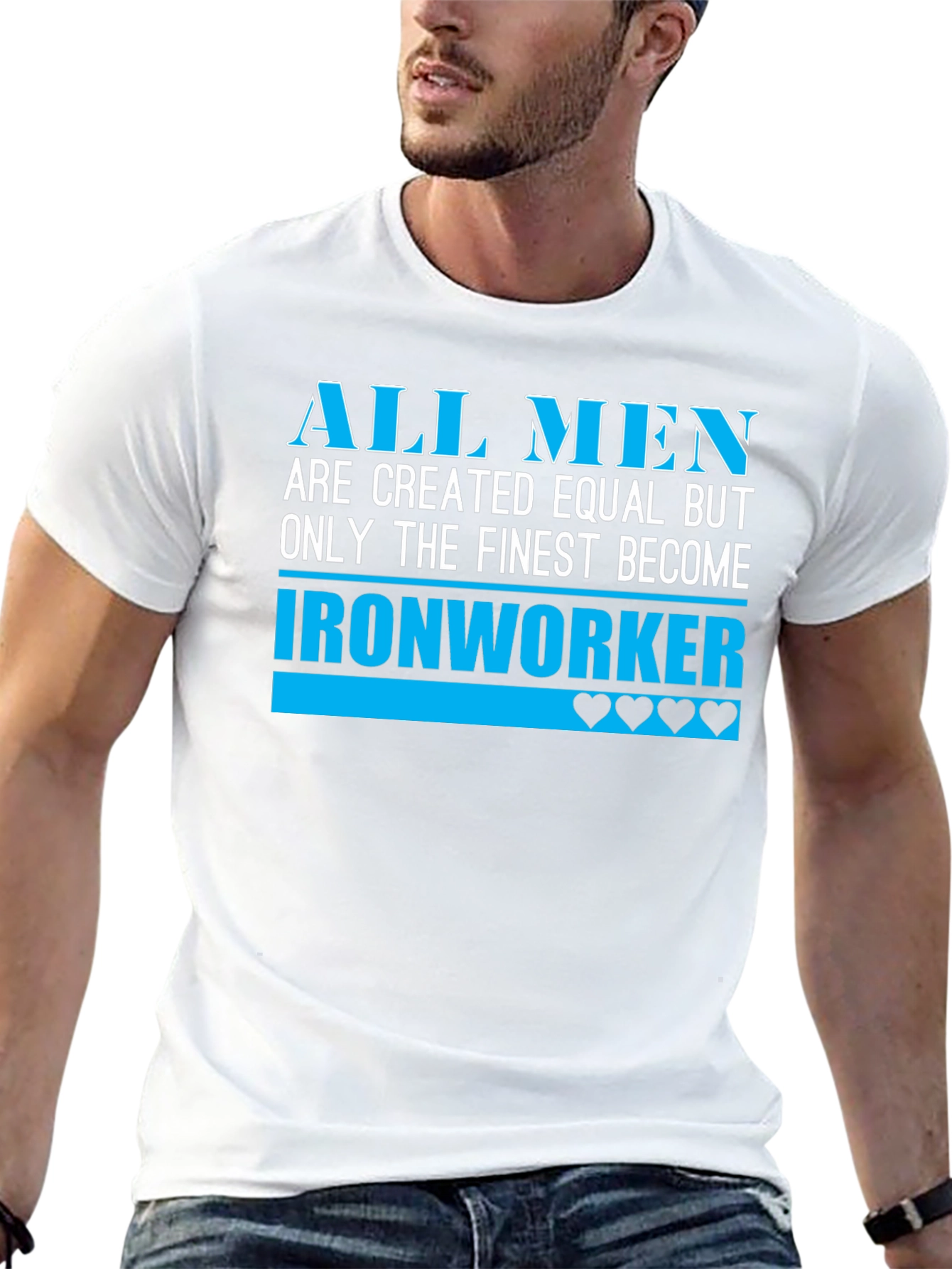 Finest Ironworker T-Shirt - Black Crew Neck Tee
