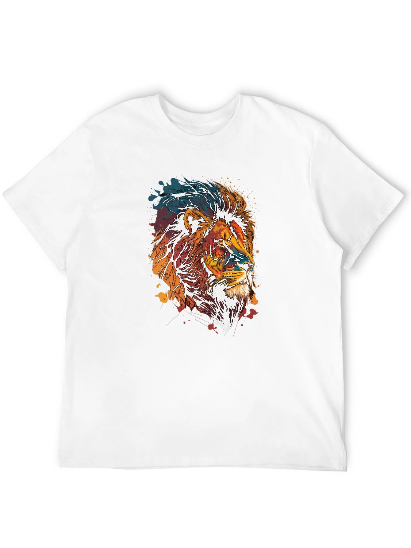 Lion Graphic Tee - Stylish Mens Black T-Shirt